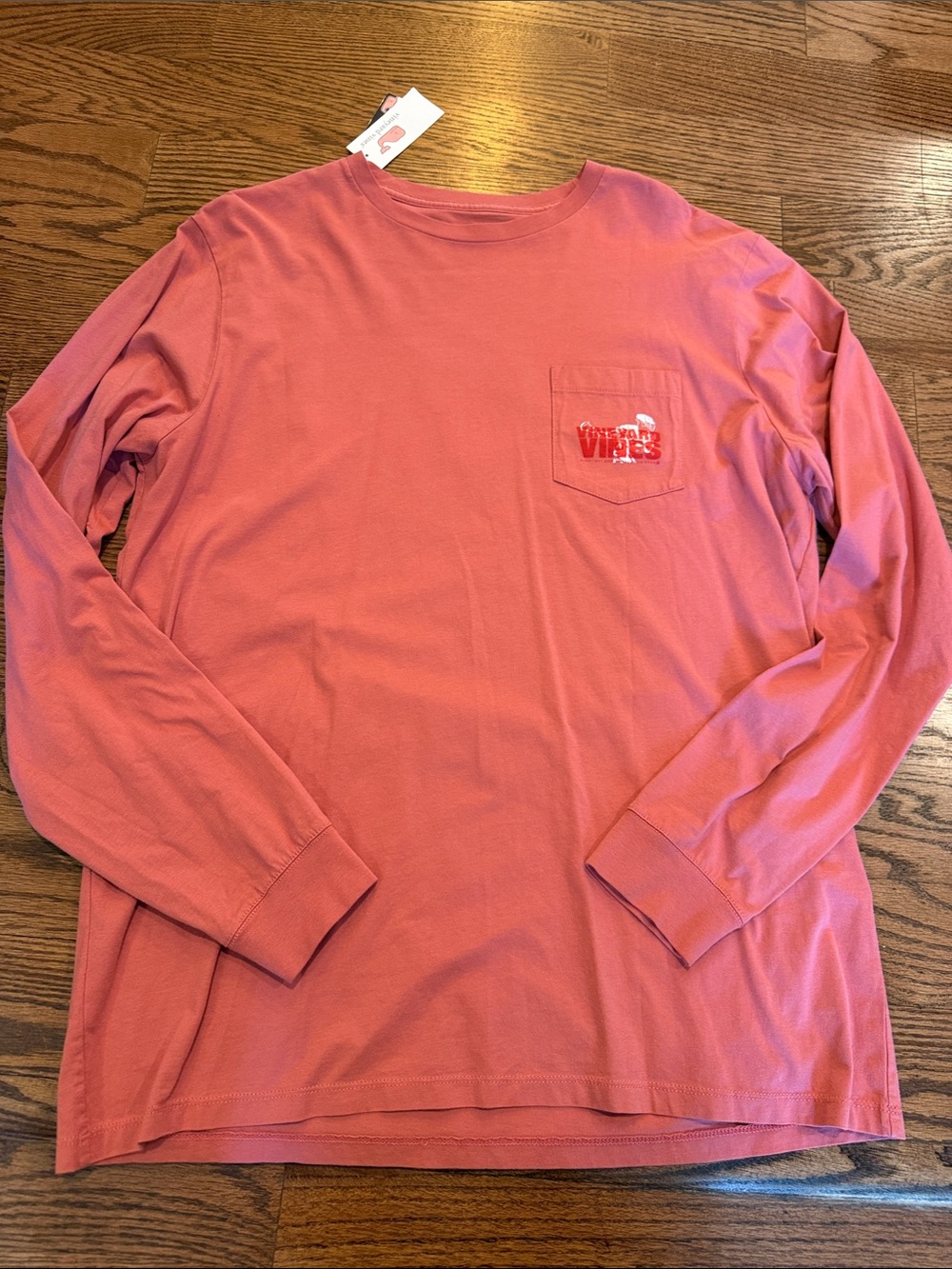 Vineyard Vines Men Lacrosse Long Sleeve Tee - Red Size Large NWT